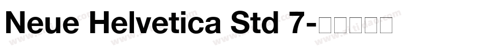 Neue Helvetica Std 7字体转换
